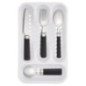 Menagere 16pcs inox/noir + range