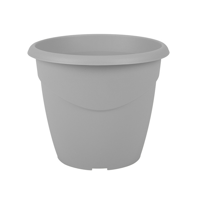 Pot rond marina 25cm gris beton