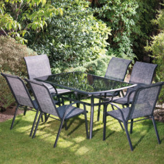 Ensemble table de jardin 6places