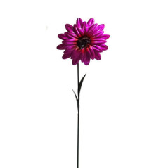 Piquet deco fleurs 3d metal