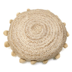 Coussin de sol rond jute
