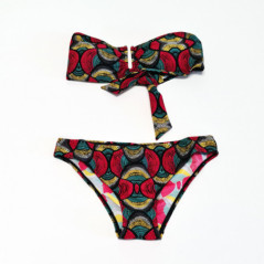 Bikini imprime afro multicolor