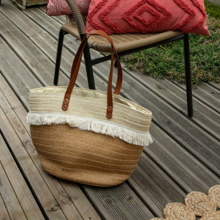 Sac de plage tisse