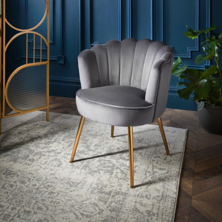 Fauteuil coquille gris