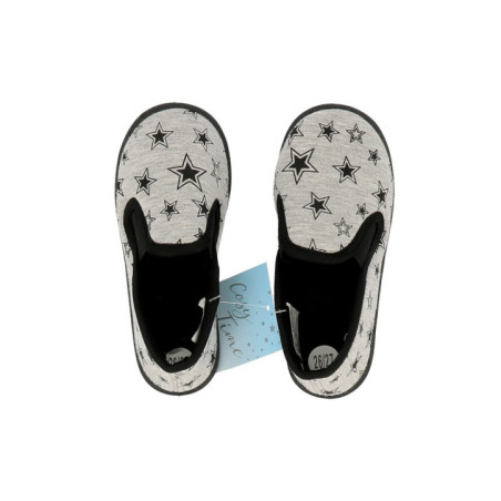 Pantoufles etoiles gris