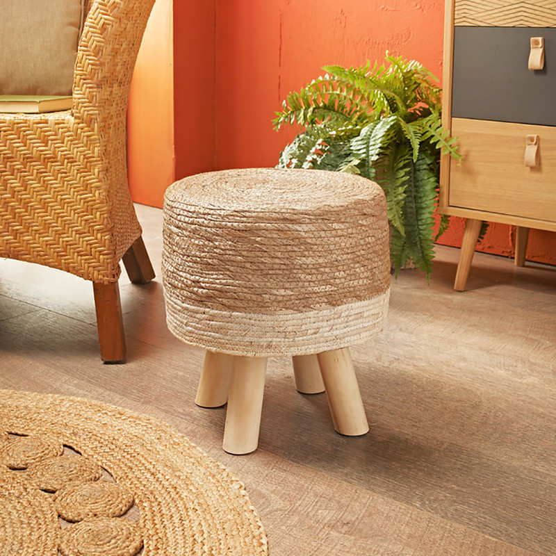 Tabouret effet paille