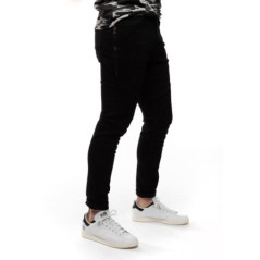 Jean biker et zip noir