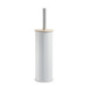 Brosse wc blanc couvercle bambou