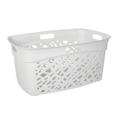 Corbeille a linge 45l blanche