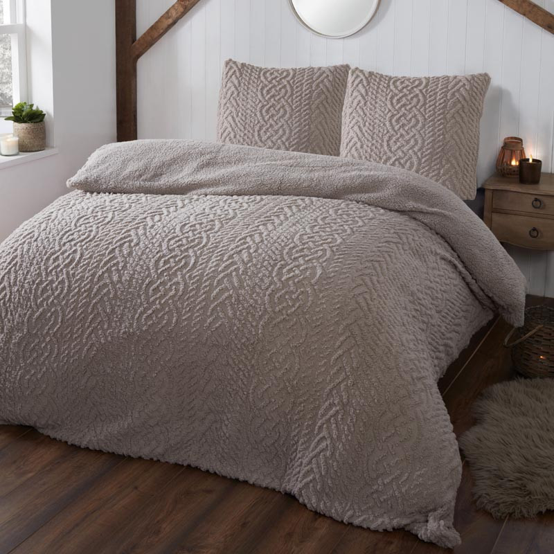 Parure laponie 200x200cm  taupe
