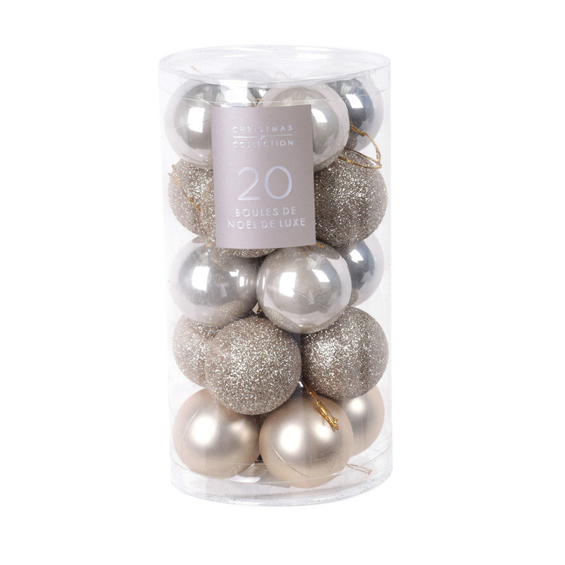 Pack 20 boules champagne 40mm