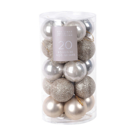 Pack 20 boules champagne 40mm