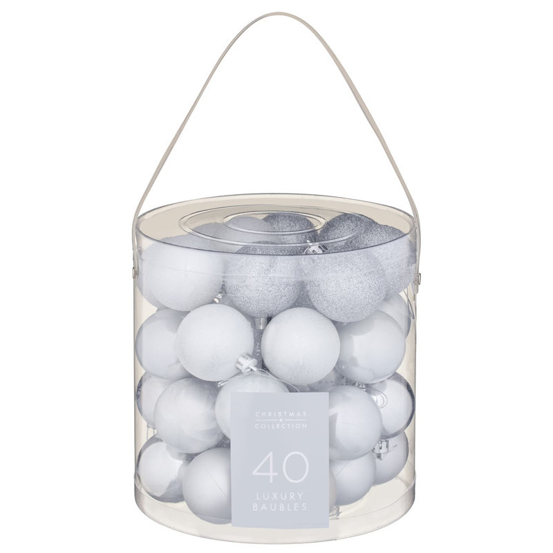 Pack 40 boules argent