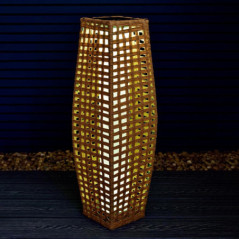 Lampe solaire de sol bali nature