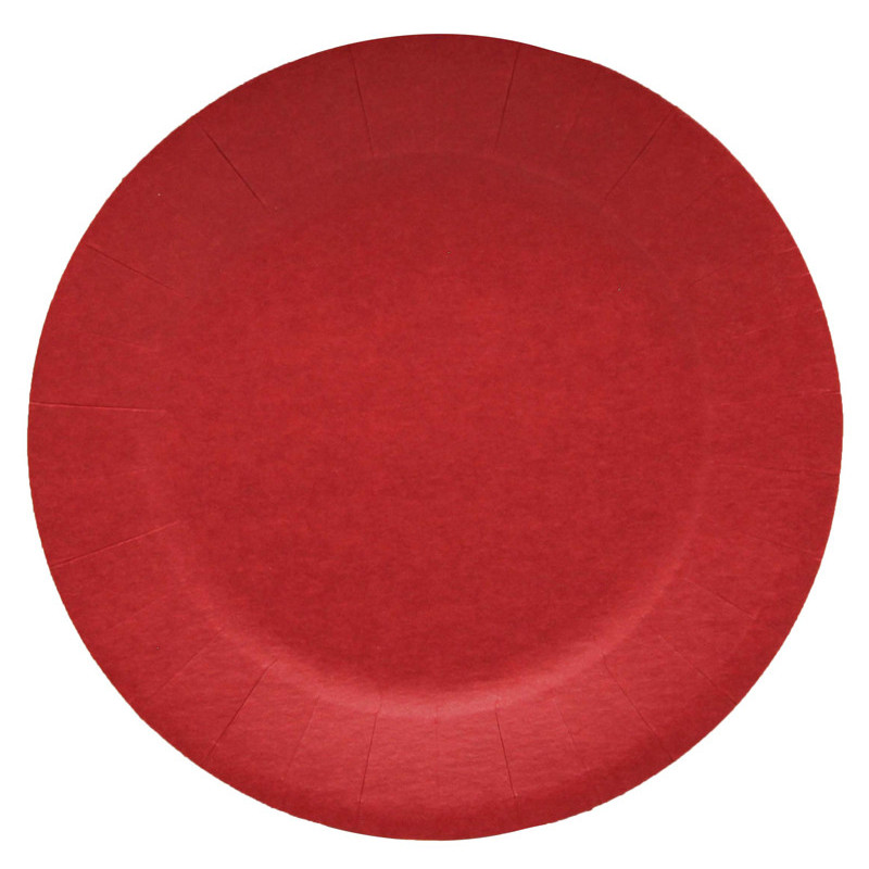 Assiette x10 18cm carton rouge