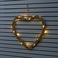 Coeur osier solaire lumineux 20