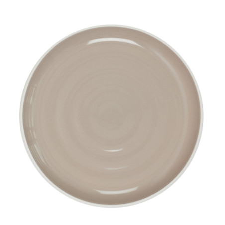 Assiette bicolore beige 20cm m12