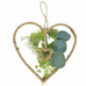 Coeur jute deco feuillage pm