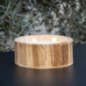 Bougie pot en bois forme bol