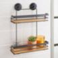 Etagere 2 niveaux bambou/metal