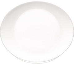 Assiette ovale verre blanc