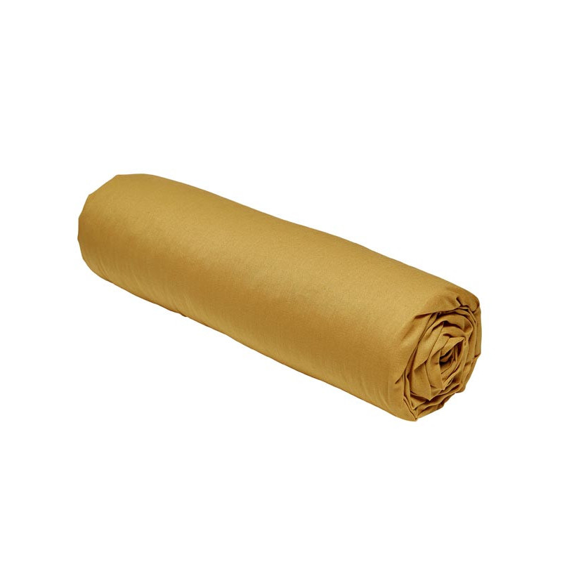 Drap housse 90x190 ocre