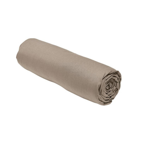 Drap housse 90x190 jersey taupe