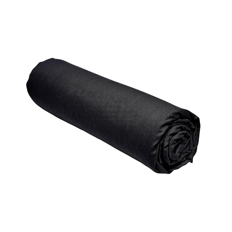Drap housse jersey 90x190cm noir