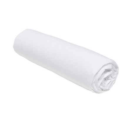 Drap housse jersey 90x190cm blan