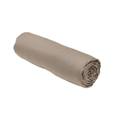 Drap housse 160x200 jersey taupe