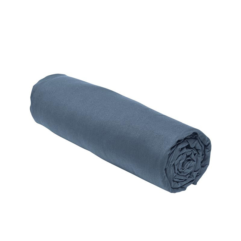 Drap housse jersey 180x200cm ble