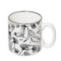 Rack 4 mugs white floral