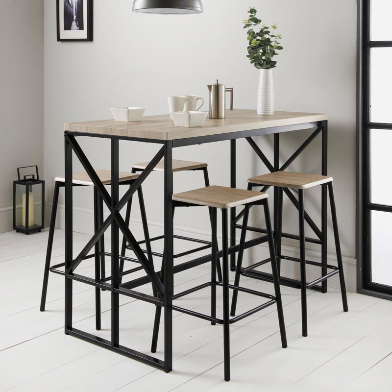 Table haute + 4 tabourets