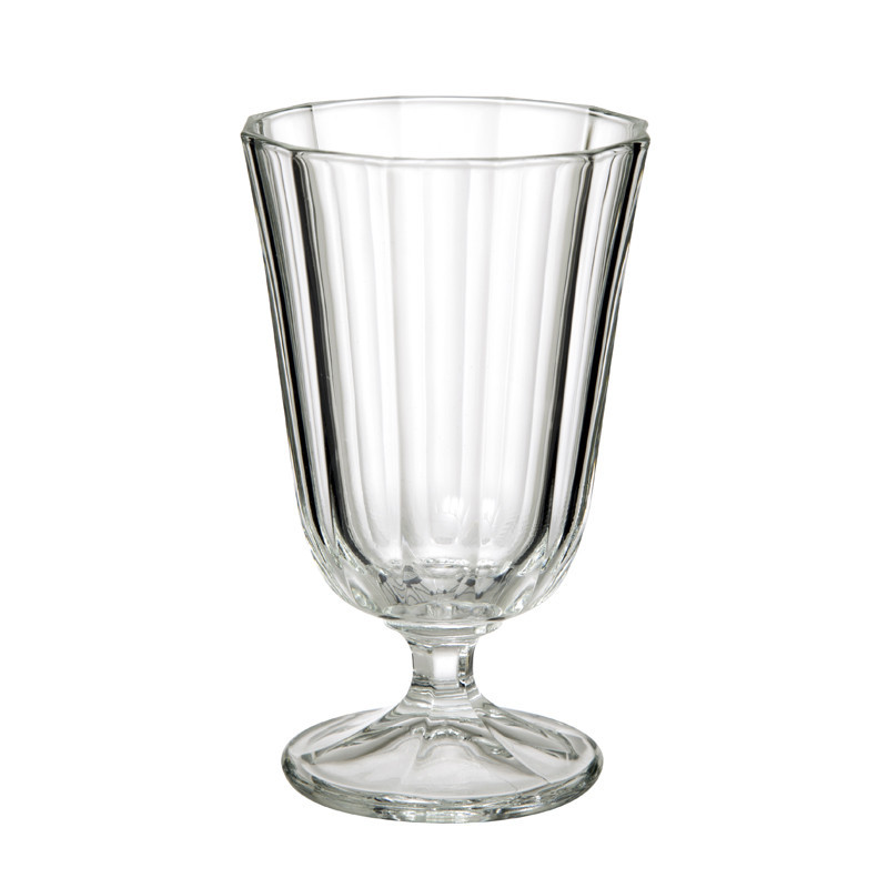 Verre a pied evase strie 25cl