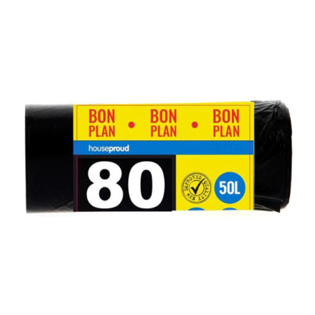 Sacs poubelle poignee x80 50l