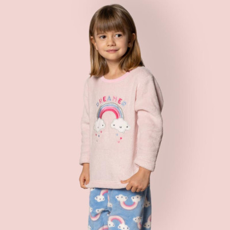 Pyjama fleece arc en ciel 2/7a