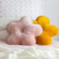 Coussin fleur 35cm rose