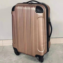 Valise abs 75cm rose gold rayure