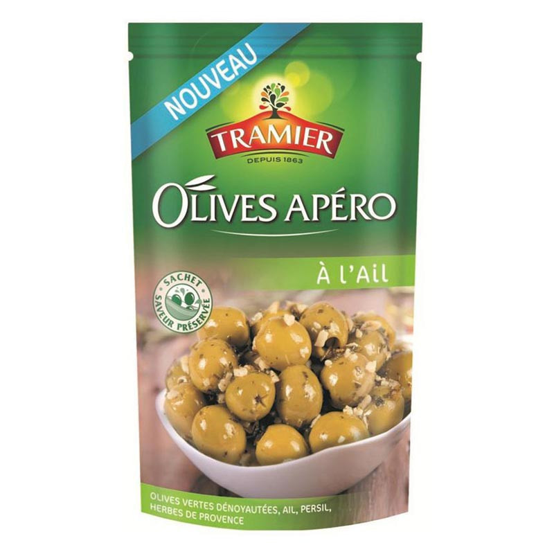 Olives apero a l'ail 150g