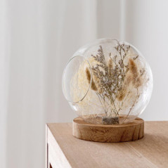 Fleurs sechees boule verre