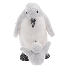 Figurine noel bb maman pingouin