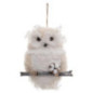 Susp figurine noel hibou bl brch