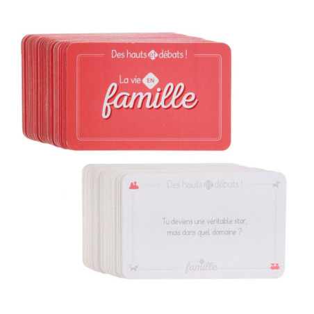 Jeu de cartes debat famille