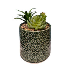 Succulentes artificielles en pot