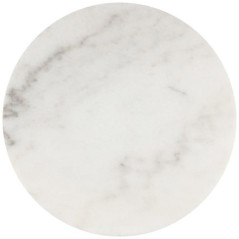 Plateau rond marbre blanc gris