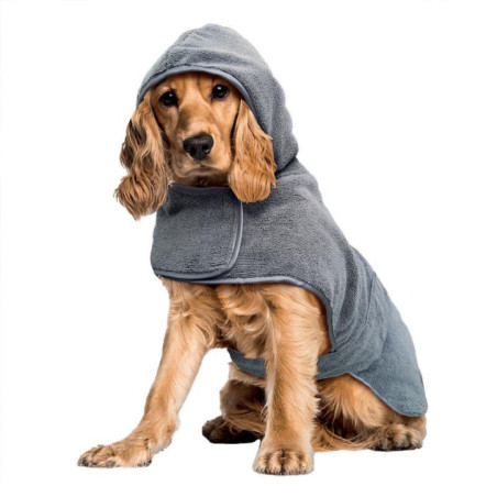 Peignoir pour chien microfibre m