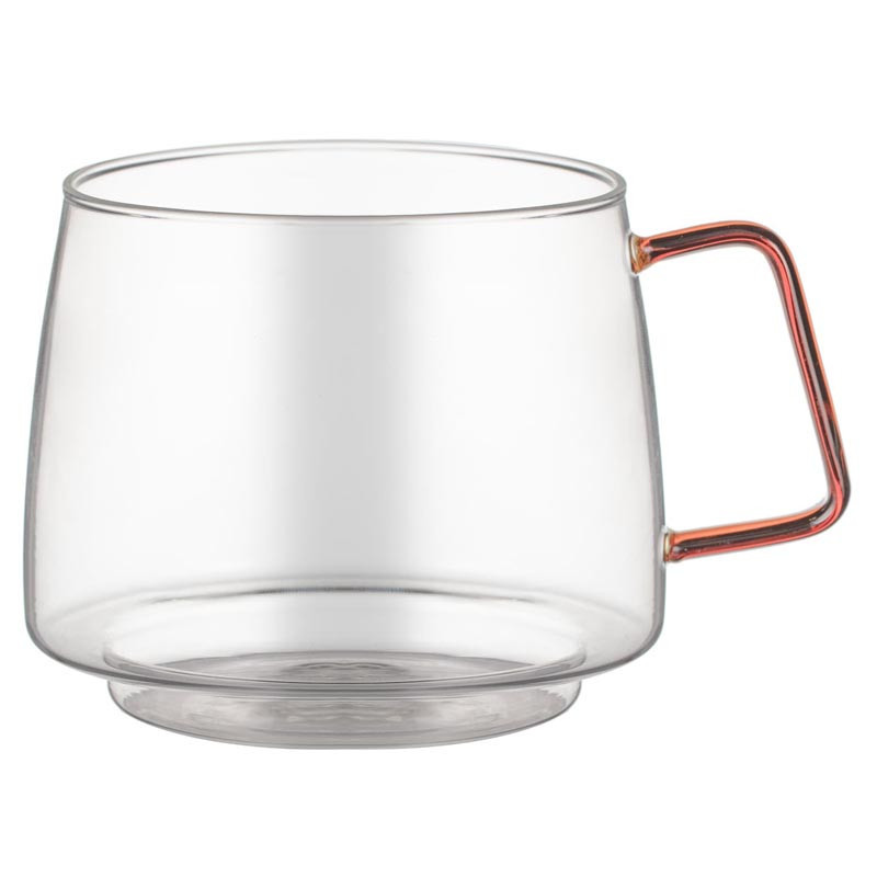 Mug en verre anse marron