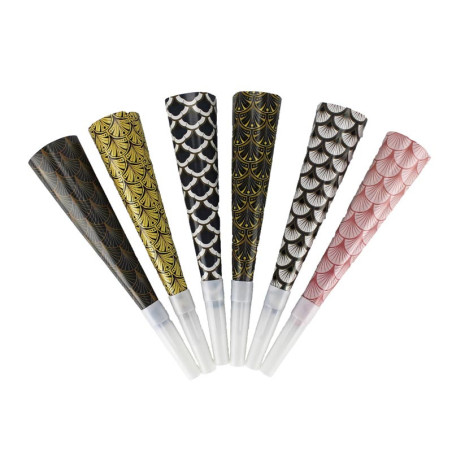 6 trompettes art deco 20 cm