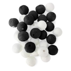 100 boules papier mix blanc