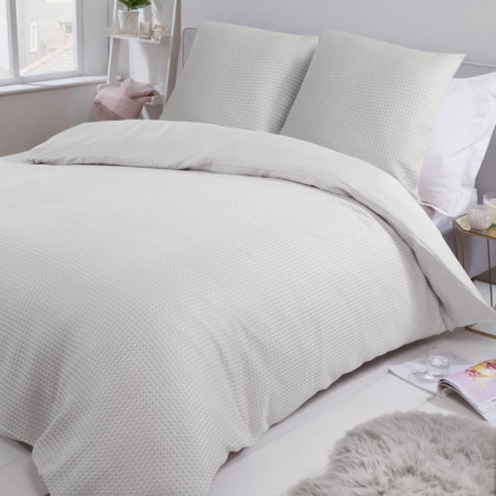 Parure De Lit Sapphire Collection - Housse De Couette + Taies En Coton égyptien 200 Fils, Gris, Toutes Tailles (King Inclus)